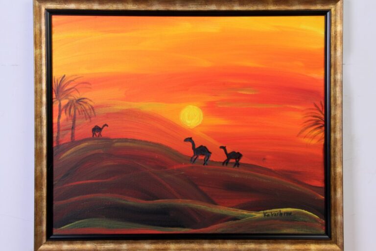 sunset in snad dunes