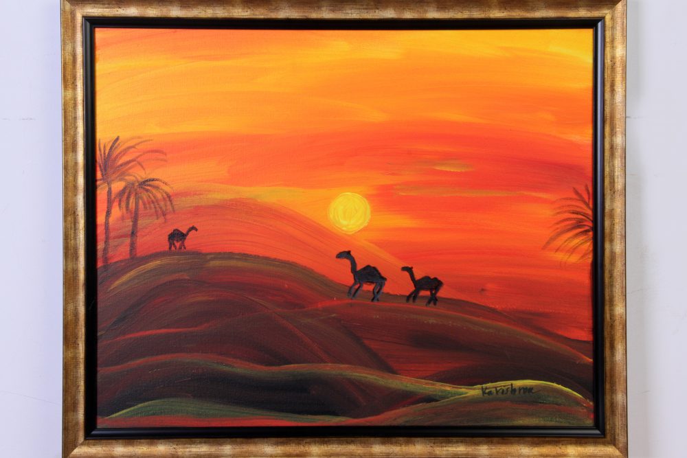 sunset in snad dunes